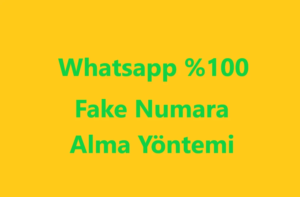 whatsap fake numara alma