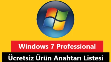 windows 7 professional ücretsiz ürün anahtarı